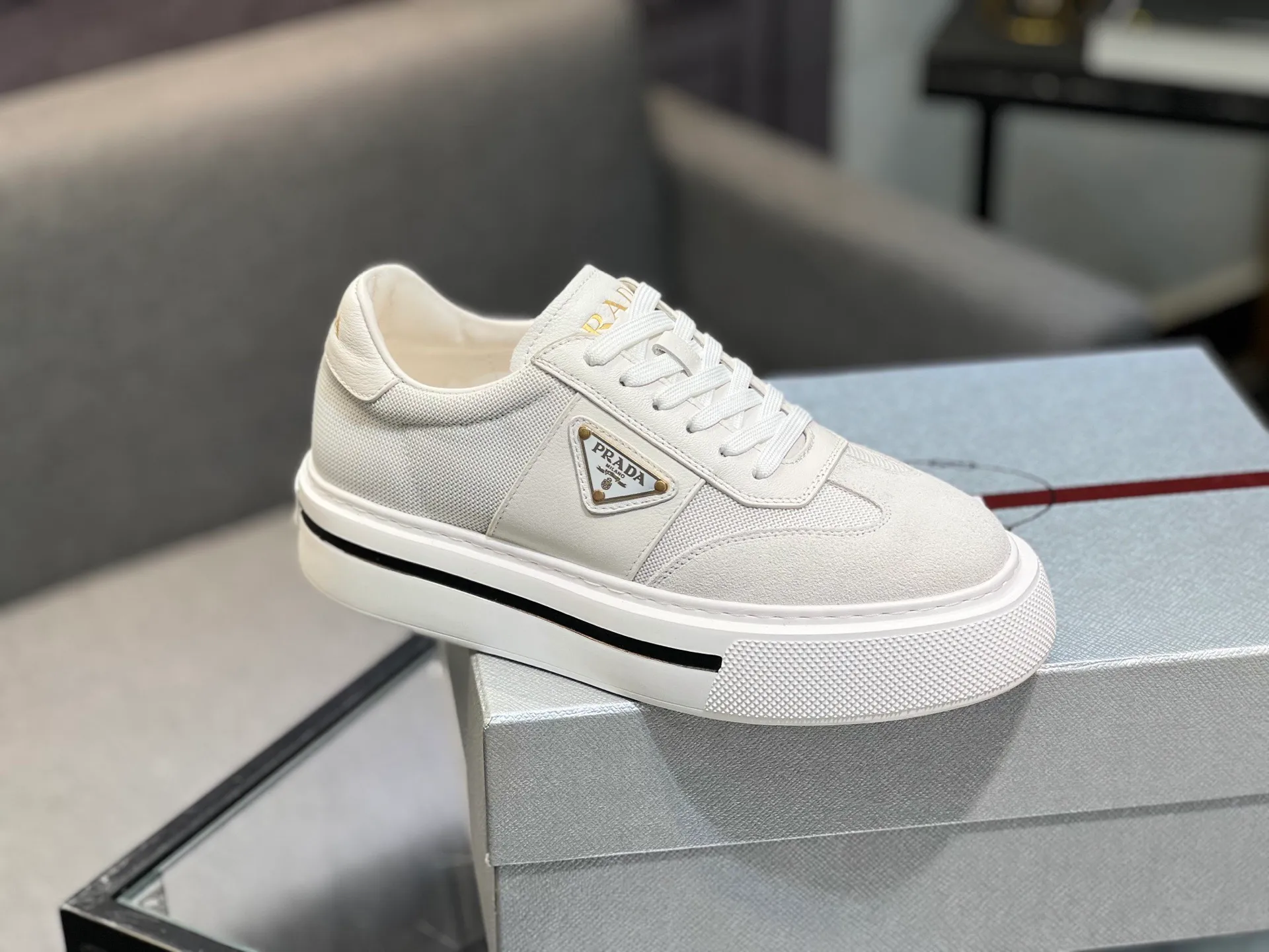 Men's shoes 💰580 [PRADA] Men's shoes are popular in the counter, the official website is synchronized, 1 high-quality shipment ✔️ Original frosted cowhide + cowhide lining, 1🆚1 replica, original sole, 38-45 (45 customized, non-refundable)